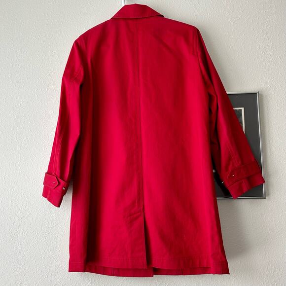 Vintage Talora trench coat jacket cotton lightweight fall  preppy minimalist XS - Picture 2 of 11